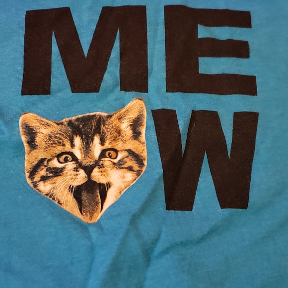 Riot Society LRG MEOW blue cat long-sleeved sweatshirt made in LA - Picture 2 of 7